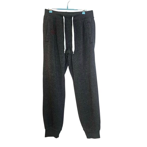 Dark Gray Sweatpants with Valentine Lipstick Kisses on Pocket - Picture 1 of 4